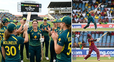 AUS-W vs WI-W: ऑस्ट्रेलिया की 103 रनों से धमाकेदार जीत, Taylor का ऐतिहासिक शतक गया बेकार!