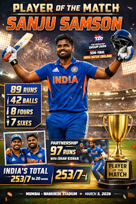IND vs ENG 2026: भारत की 7 रन से रोमांचक जीत, सैमसन-बुमराह चमके