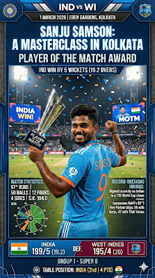 IND vs WI: सैमसन की ऐतिहासिक पारी (97*), भारत सेमीफाइनल में