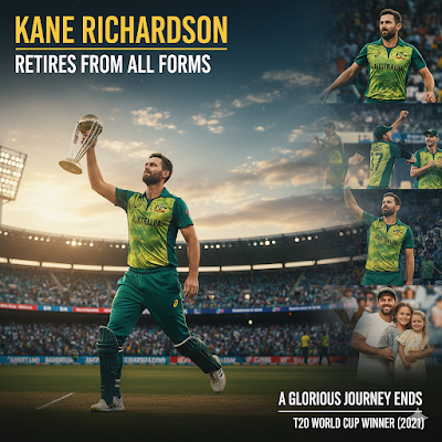 Kane Richardson Retires: केन रिचर्डसन ने क्रिकेट से लिया संन्यास, जानें उनके करियर रिकॉर्ड्स और IPL के शानदार आंकड़े