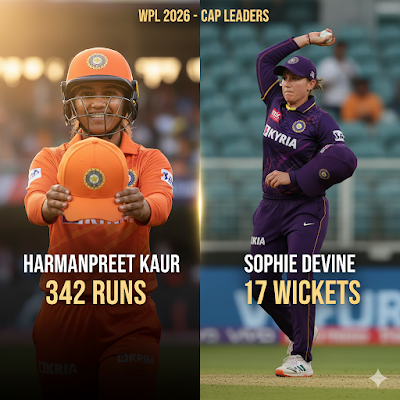 WPL 2026 Orange & Purple Cap: हरमनप्रीत कौर का राज या सोफी डिवाइन का जादू? जानें कौन मारेगा बाजी!