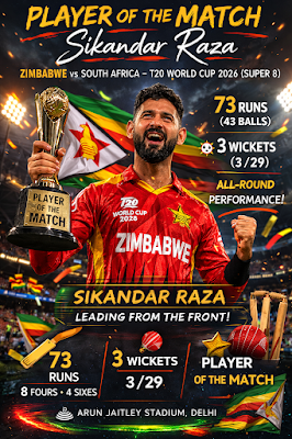 ZIM vs SA 2026 Highlights: सिकंदर रज़ा का तूफान, पर रोमांचक अंत में जीता द. अफ्रीका!