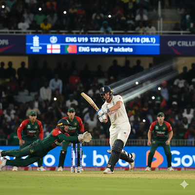 ENG vs BAN U19 World Cup 2026 Match Highlights: थॉमस रेव का धमाका, इंग्लैंड ने बांग्लादेश को 7 विकेट से हराया