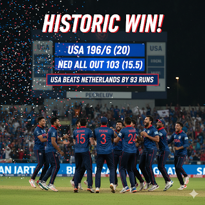 USA vs Netherlands T20 Highlights 2026: अमेरिका की ऐतिहासिक जीत! हरमीत और मक्कामाला ने पलटा पासा