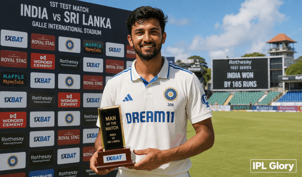 Devdutt Padikkal awarded Man of the Match for his 167 runs in the IND vs SL Test