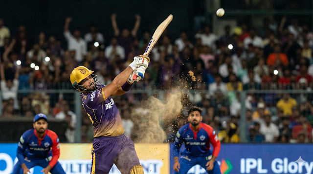 Aggressive Power-Hitting by KKR Batsman in Powerplay Aggressive Power-Hitting by KKR Batsman in Powerplay