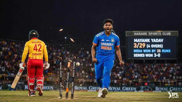 Mayank Yadav's Fiery Spell Seals India's 3-0 Series Win over Zimbabwe Mayank Yadav's Fiery Spell Seals India's 3-0 Series Win over Zimbabwe