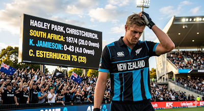 NZ vs SA: Esterhuizen का 75 रनों का तूफान, 33 रन से हारा न्यूजीलैंड