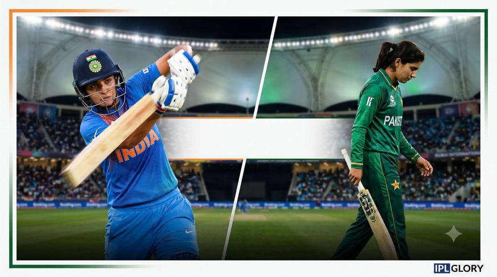 women's cricket match between India and Pakistan at Dubai International Stadium